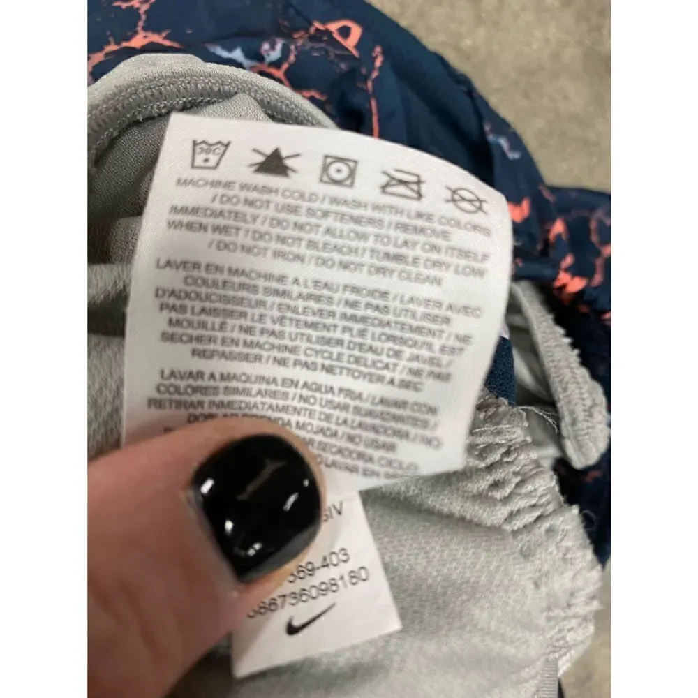 Nike Navy & Coral Dri-Fit Running Shorts Size XS